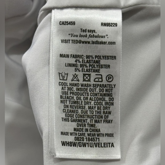 Ted Baker Womens Size 0 White Veleita Chatsworth Bloom Bell Sleeve Top - Picture 9 of 10